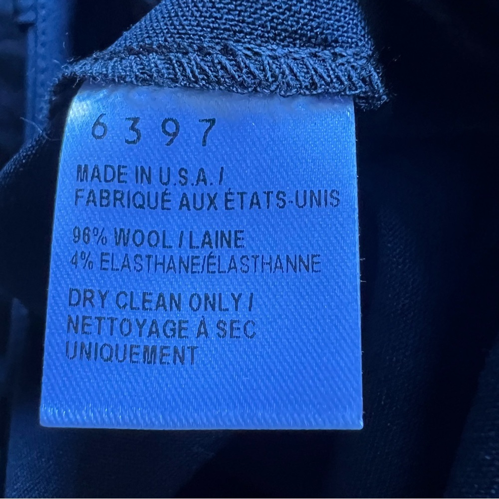 6397 wool cropped cuffed navy trousers size 4 excellent condition - Picture 15 of 15